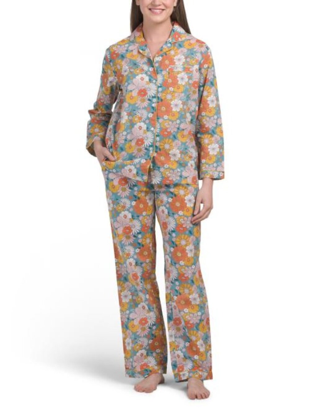 MAHOGANY 2pc Anais Long Sleeve Top And Pants Pajama Set